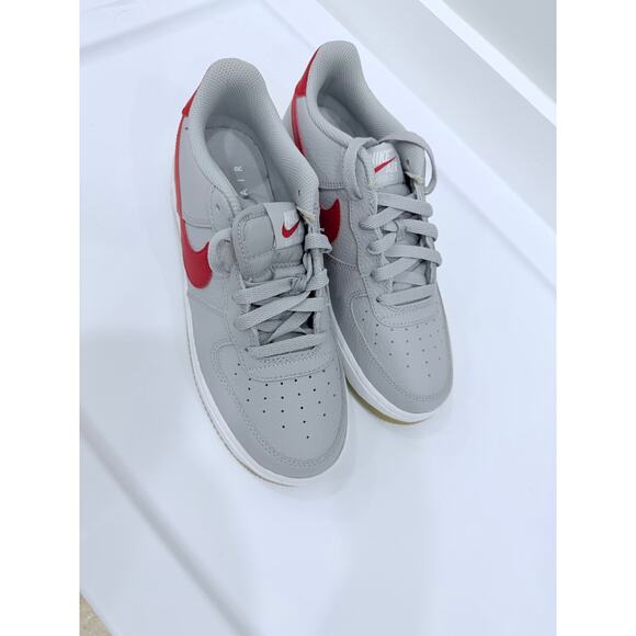 Nike Air Force 1-2 Gray Red Gum GS size 7Y kids youth af1 CI1759-002 - Picture 7 of 13